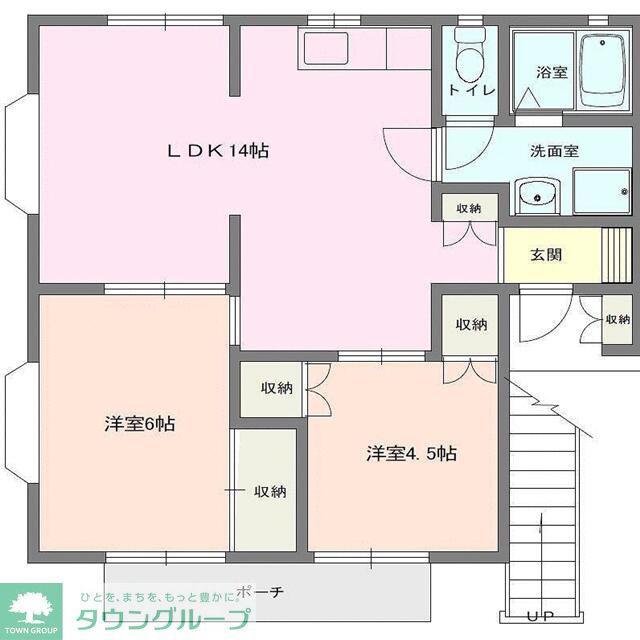 グランツブリーゼ(2LDK/1階)の間取り写真
