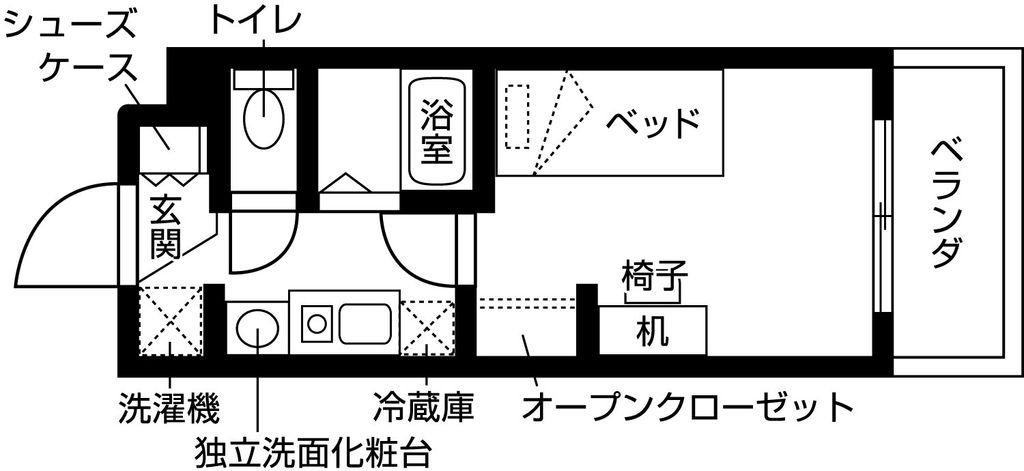 左京区北白川西蔦町プロジェクト工事(1K/1階)の間取り写真
