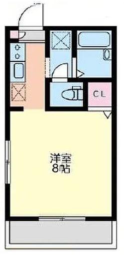 コルソカナーレ(1K/3階)の間取り写真