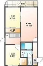 オルフェ77(2LDK/2階)の間取り写真