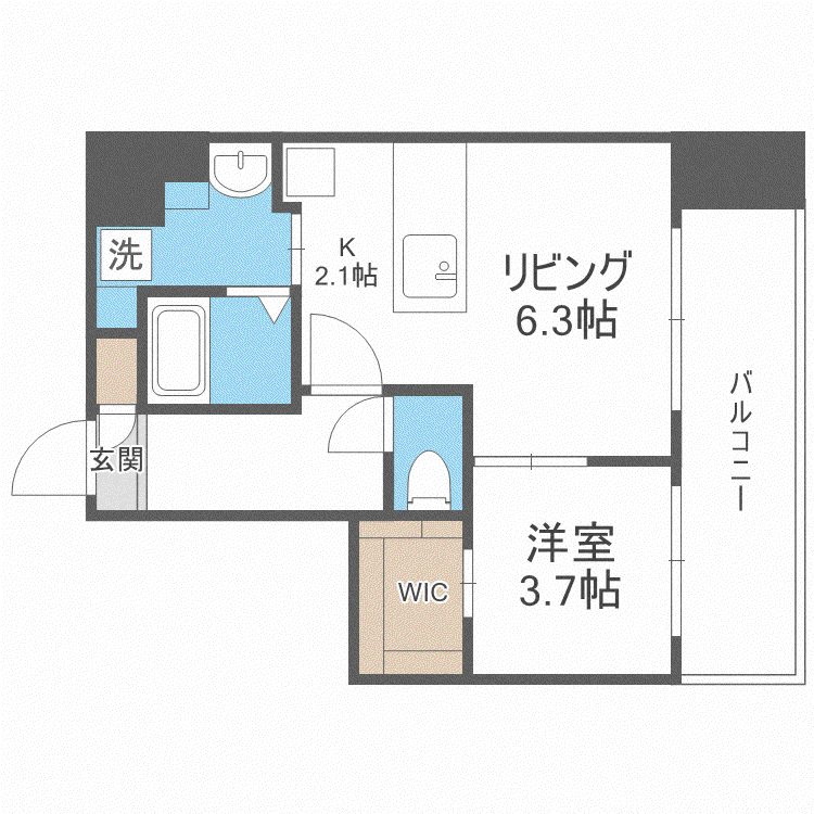 MODENA CENTRO(1LDK/5階)の間取り写真