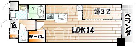 GRAND CHARIOT三萩野 (1LDK/3階)の間取り写真