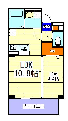 メゾン・ド・シュシュ(1LDK/2階)の間取り写真