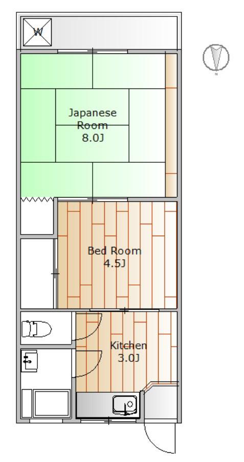 コーポ羽鳥(2K/3階)の間取り写真
