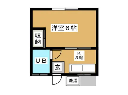 コーポミヤカワ(1K/1階)の間取り写真