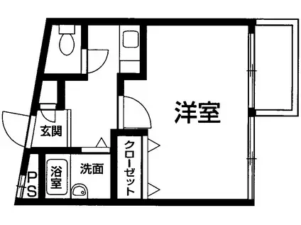 リベール小坂(1K/2階)の間取り写真