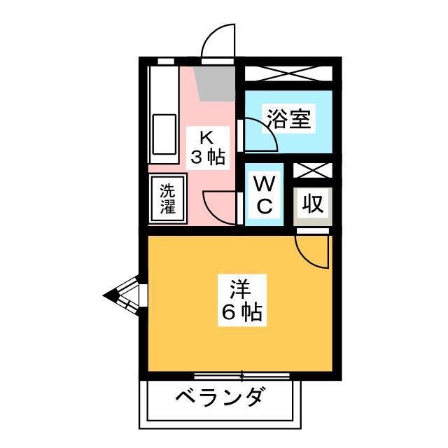 エイトライフアクアマリン(1K/1階)の間取り写真
