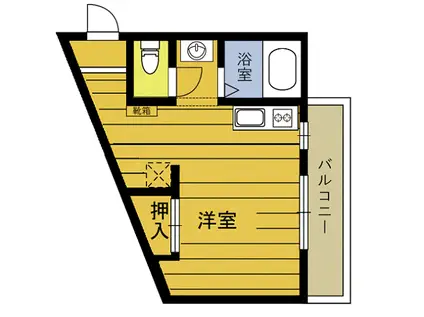 ミラ16(ワンルーム/4階)の間取り写真