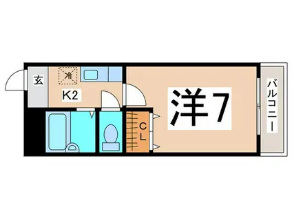 福美ハイツ2(1K/3階)の間取り写真