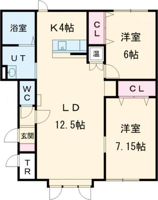 ポルタ (2LDK/1階)の間取り写真