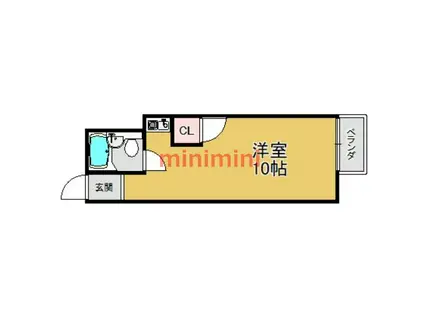 サンマリノ石切(ワンルーム/1階)の間取り写真