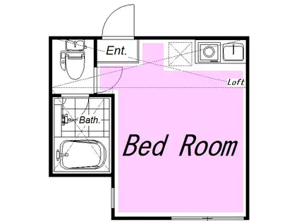 ユナイト根岸アンドレッティー(ワンルーム/1階)の間取り写真