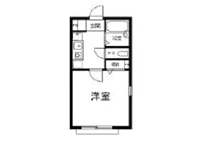 ファイル1010(1K/1階)の間取り写真