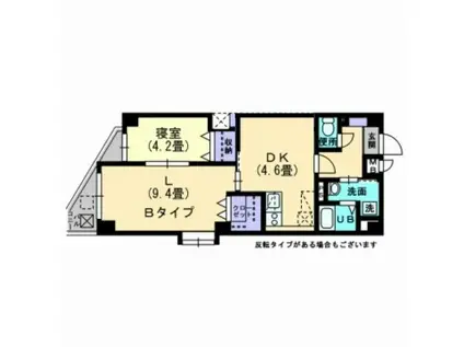 ヴェラヴィータ泉町III(2DK/2階)の間取り写真
