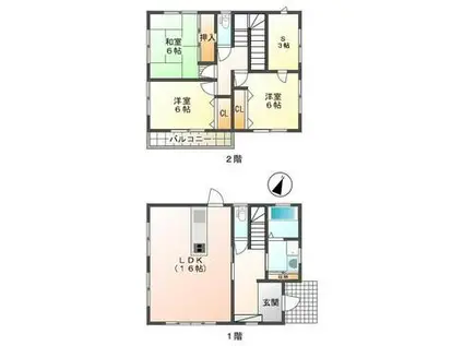 グレイスタウン山口(3SLDK/1階)の間取り写真
