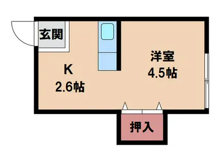 和歌之荘(1K/2階)の間取り写真
