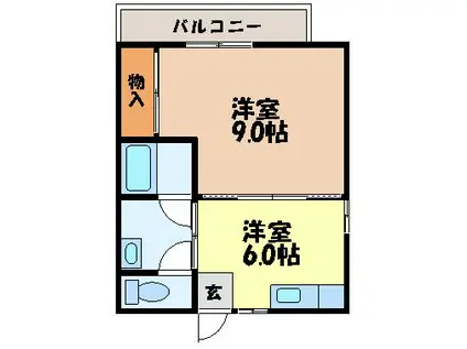 メゾン・ファミーユ(1DK/1階)の間取り写真