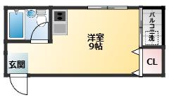 メゾンD(ワンルーム/3階)の間取り写真