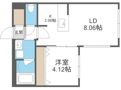 LA.GARBO 本郷(1LDK/3階)の間取り写真