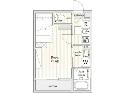 CITY COURT MINOWA(1K/1階)の間取り写真