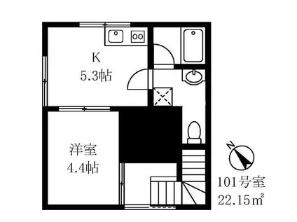 サライ武蔵小山(1K/1階)の間取り写真