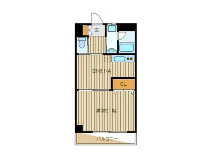 フィオーレ(1DK/1階)の間取り写真