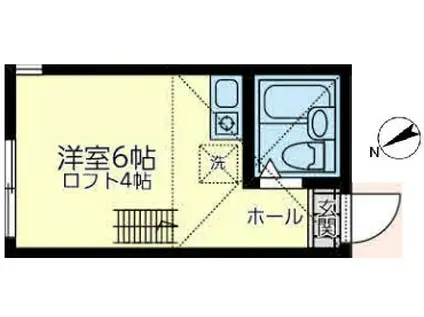 ユナイト塩浜アルベールカミュ(ワンルーム/2階)の間取り写真