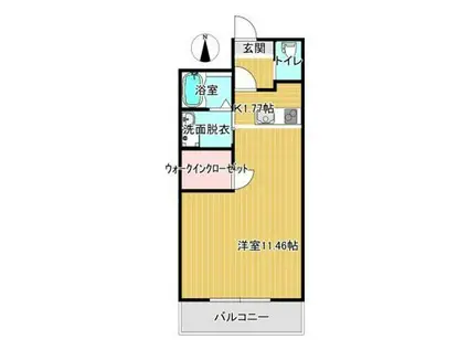 守山ガーデン(1SK/1階)の間取り写真