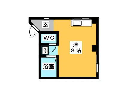 若井ビル(ワンルーム/3階)の間取り写真