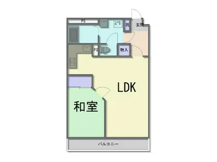 GSレジデンス(1LDK/10階)の間取り写真