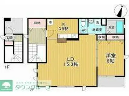 エチュード笹塚(1LDK/2階)の間取り写真