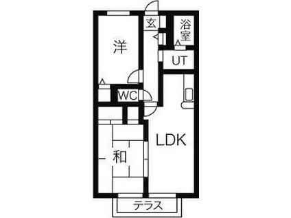 第2グリーンコーポ守山(2LDK/1階)の間取り写真