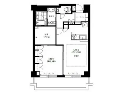 ピアースコード代々木参宮橋(2LDK/3階)の間取り写真