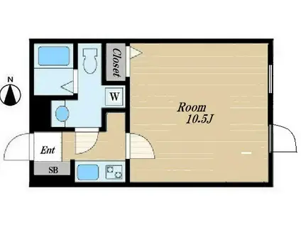 SHIBUYA NISHIHARA RESIDENCE(1K/3階)の間取り写真