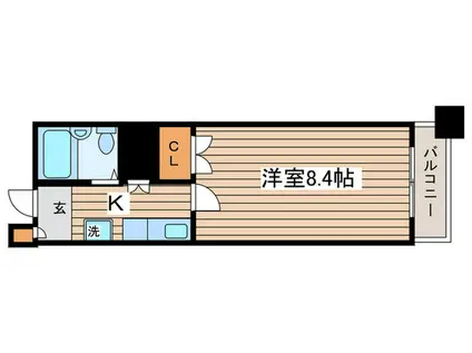 ライオンズマンション東桜(1K/2階)の間取り写真