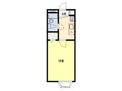 モンパレス石岡第1-2号棟(1K/2階)の間取り写真
