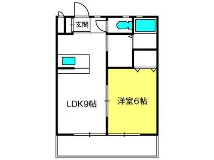 サニーハイツ松本II(1LDK/2階)の間取り写真