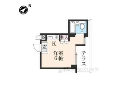 枚方パークアイランド125(ワンルーム/1階)の間取り写真