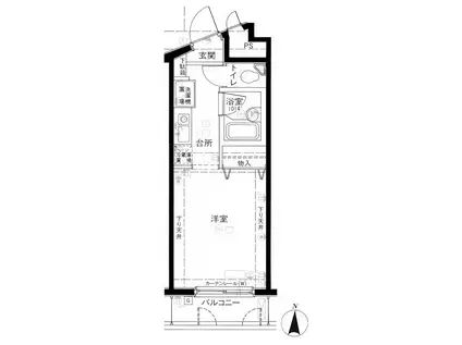 メインステージ新中野駅前(ワンルーム/4階)の間取り写真