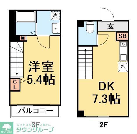 BENNY立石(1DK/2階)の間取り写真