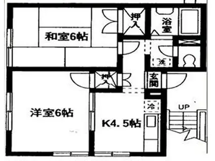 メゾンクレール(2K/2階)の間取り写真