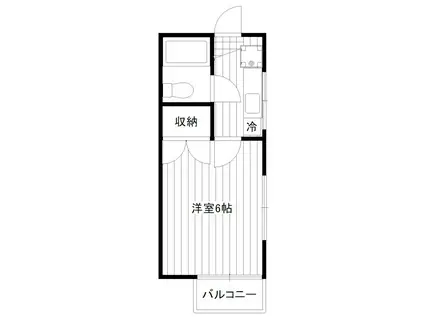 アトリエールそら(1K/2階)の間取り写真