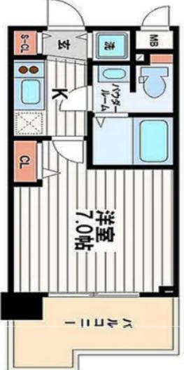 スワンズシティ谷町モデルノ(1K/5階)の間取り写真