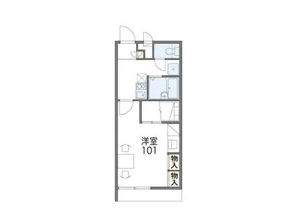 レオパレススワニエ(1K/3階)の間取り写真