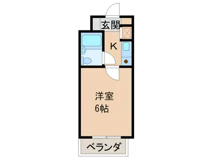 リビエール福町(1K/6階)の間取り写真