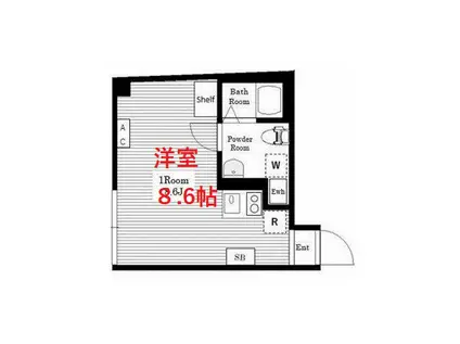 アルトゥーラ大崎(ワンルーム/4階)の間取り写真