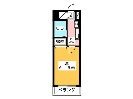 ナイスプラザ(1K/4階)の間取り写真