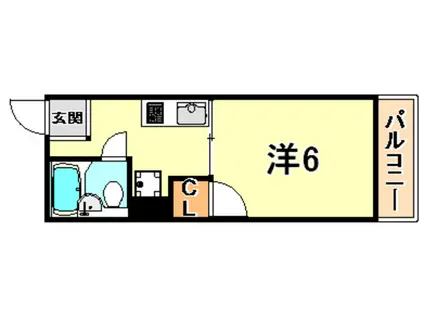 リバーサイド(1K/1階)の間取り写真