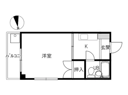 エクセレント西(1K/1階)の間取り写真