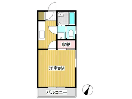 ハイツ コマクサA(1K/1階)の間取り写真